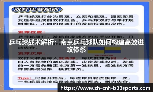 乒乓球战术解析：南京乒乓球队如何构建高效进攻体系
